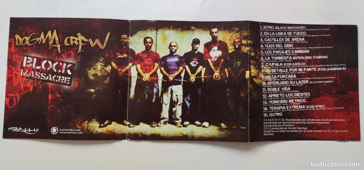 CDs de m&uacute;sica: DOGMA CREW - BLOCK MASSACRE / CD 2003 AVOID & DIABLO DISTRIBUCION - Foto 5