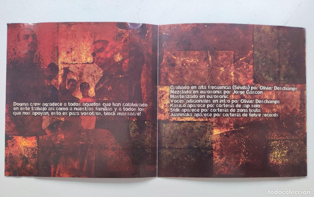 CDs de m&uacute;sica: DOGMA CREW - BLOCK MASSACRE / CD 2003 AVOID & DIABLO DISTRIBUCION - Foto 10