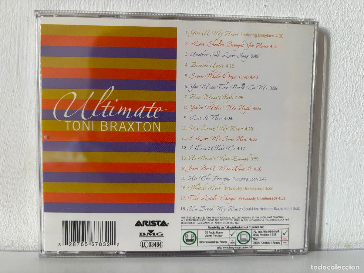 CDs de m&uacute;sica: Toni Braxton. Ultimate. PEDIDO M&Iacute;NIMO 5&euro; - Foto 2