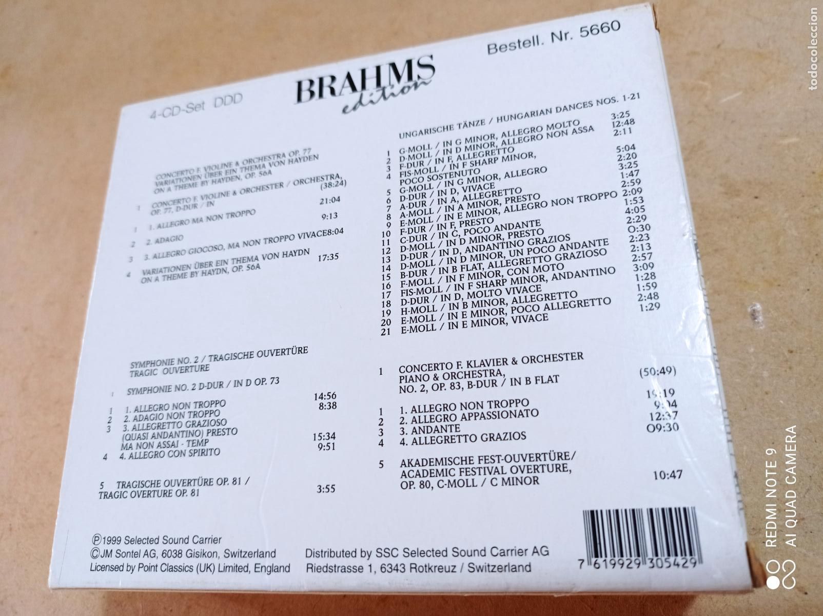 CDs de m&uacute;sica: BRAHMS EDITION. EDICI&Oacute;N LIMITA. 4 CDS. - Foto 2