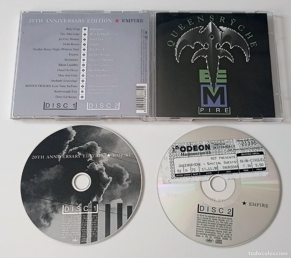 CDs de m&uacute;sica: DOBLE CD QUEENSRYCHE - EMPIRE 20th Anniversary - Foto 2