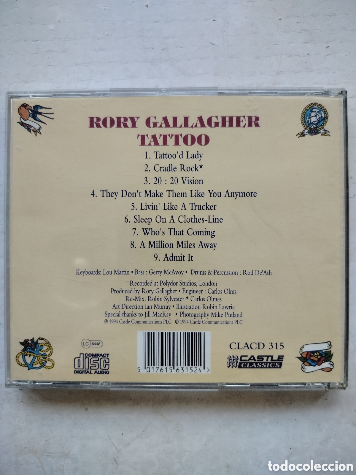 CDs de m&uacute;sica: Rory Gallagher CD Tatto - Foto 2
