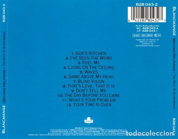 CDs de m&uacute;sica: Blancmange - Second Helpings - Foto 2
