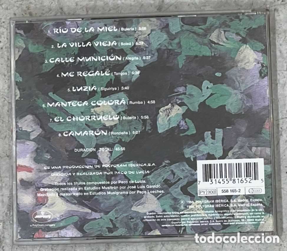CDs de m&uacute;sica: CD. Paco de Lucia. &ldquo;Luzia&rdquo;. 1998. - Foto 2