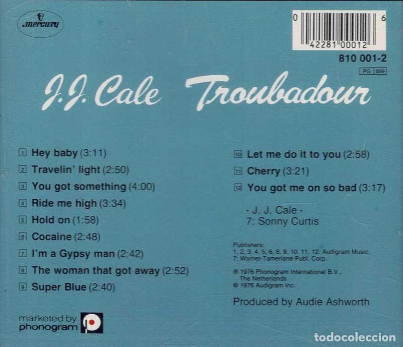CDs de m&uacute;sica: J.J. Cale - Troubadour. CD - Foto 2