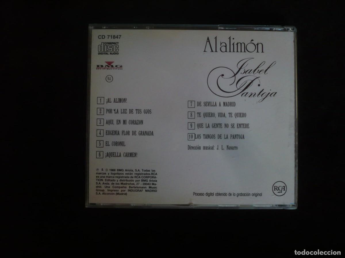 CDs de m&uacute;sica: isabel pantoja - al alimon - cd como nuevo - Foto 2