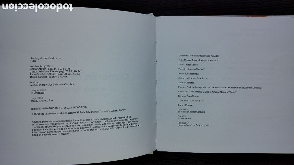 CDs de m&uacute;sica: CD camar&oacute;n la leyenda del tiempo - Foto 3