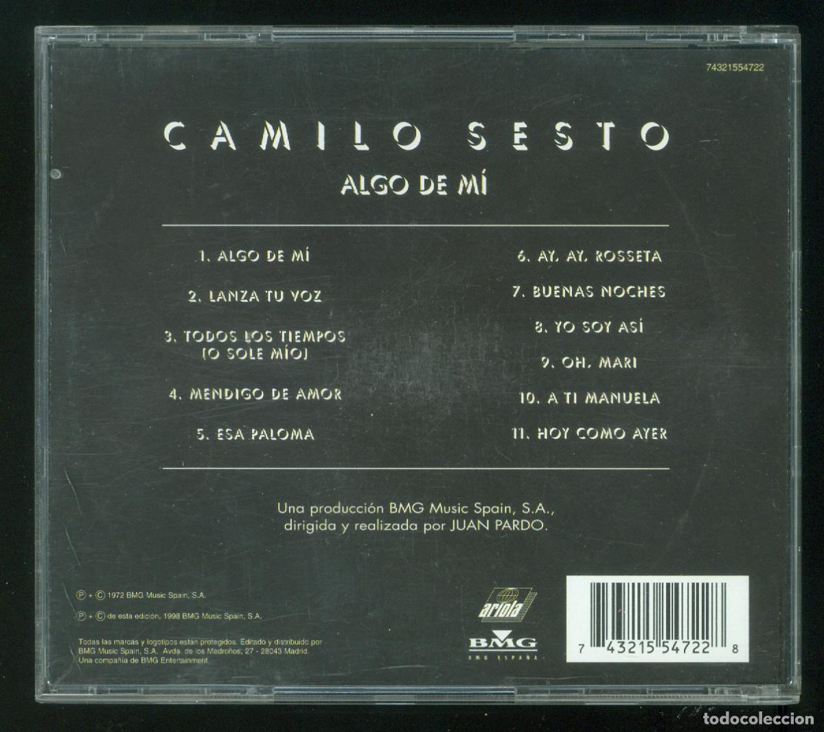 CDs de m&uacute;sica: CAMILO SESTO CD ALGO DE MI - Foto 2