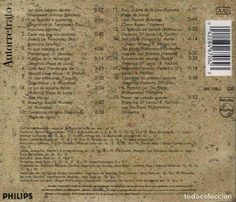 CDs de m&uacute;sica: Camar&oacute;n - Autorretrato. CD - Foto 2