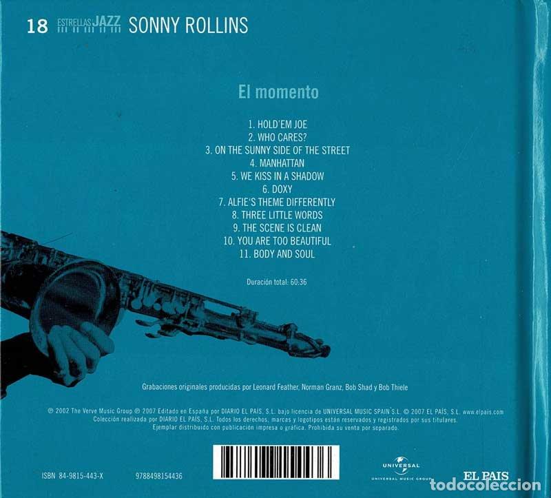 CDs de m&uacute;sica: Sonny Rollins - El Momento. CD - Foto 2
