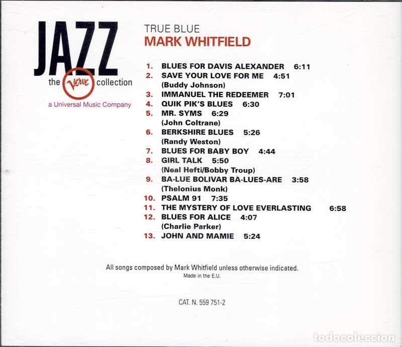 CDs de m&uacute;sica: Mark Whitfield - True Blue. CD - Foto 2