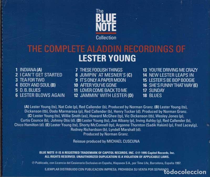 CDs de m&uacute;sica: Lester Young - The Complete Aladdin Recordings. Disco 1. CD - Foto 2