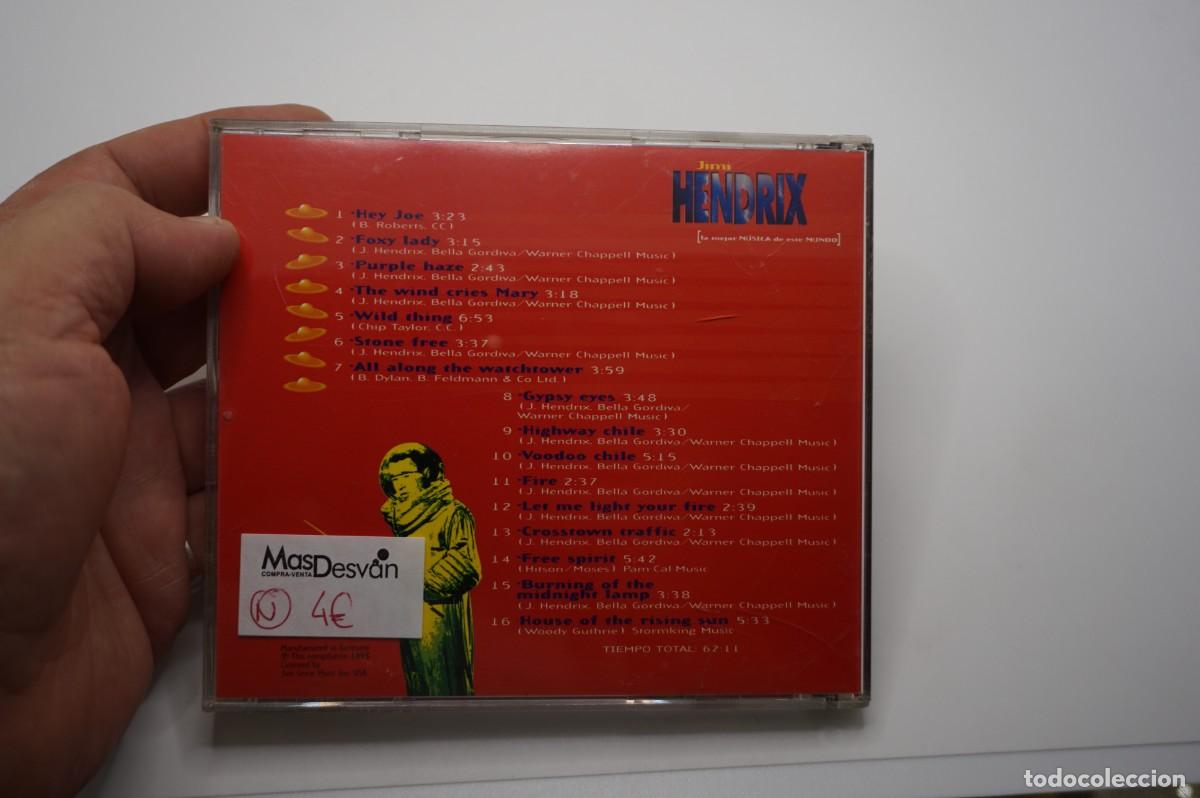 CDs de m&uacute;sica: CD - JIMI HENDRIX - 16 GRANDES EXITOS EN VERSION ORIGINAL - DISCO EN EXCELENTE ESTADO - Foto 3