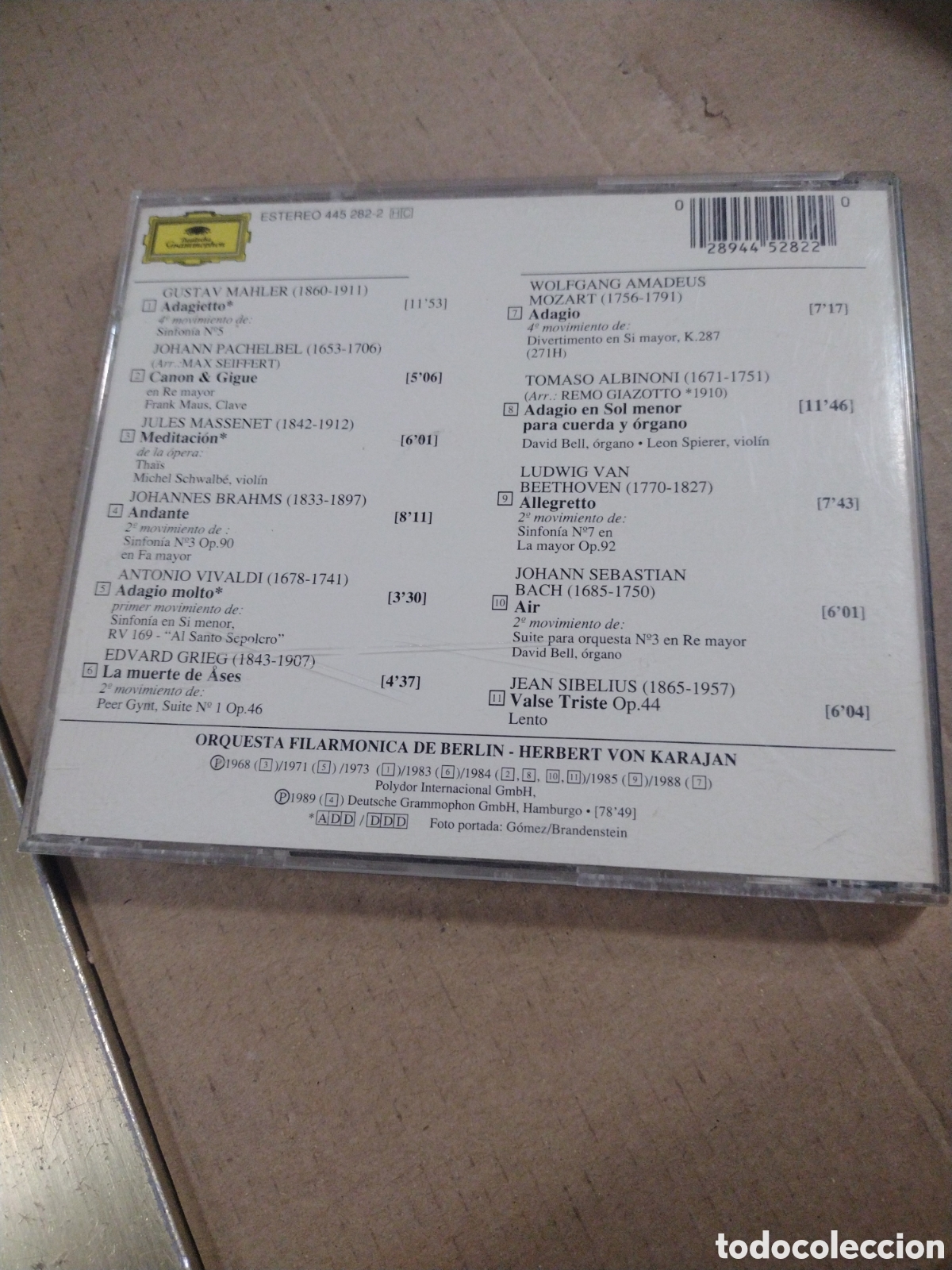 CDs de m&uacute;sica: Adagio Karajan. CD. Herbert Von Karajan - Foto 2