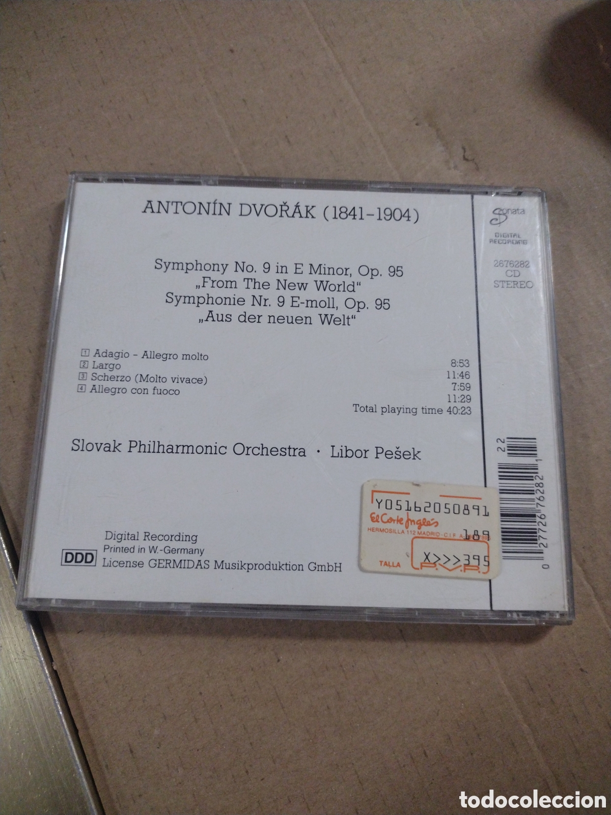 CDs de m&uacute;sica: Antonin Dvorak. Symphony N&ordm; 9. CD. - Foto 2