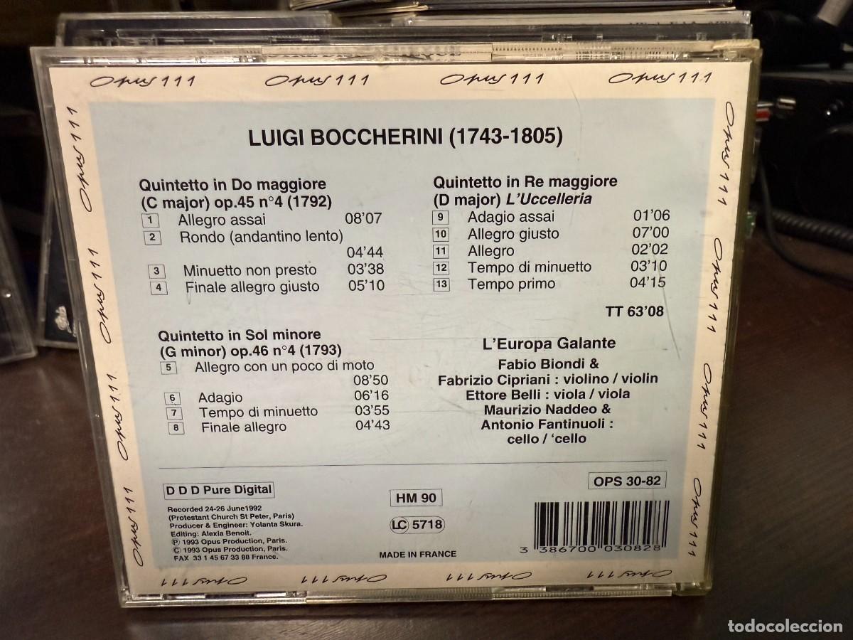 CDs de m&uacute;sica: Boccherini - Europa Galante - 3 String Quintets (CD) - Foto 2