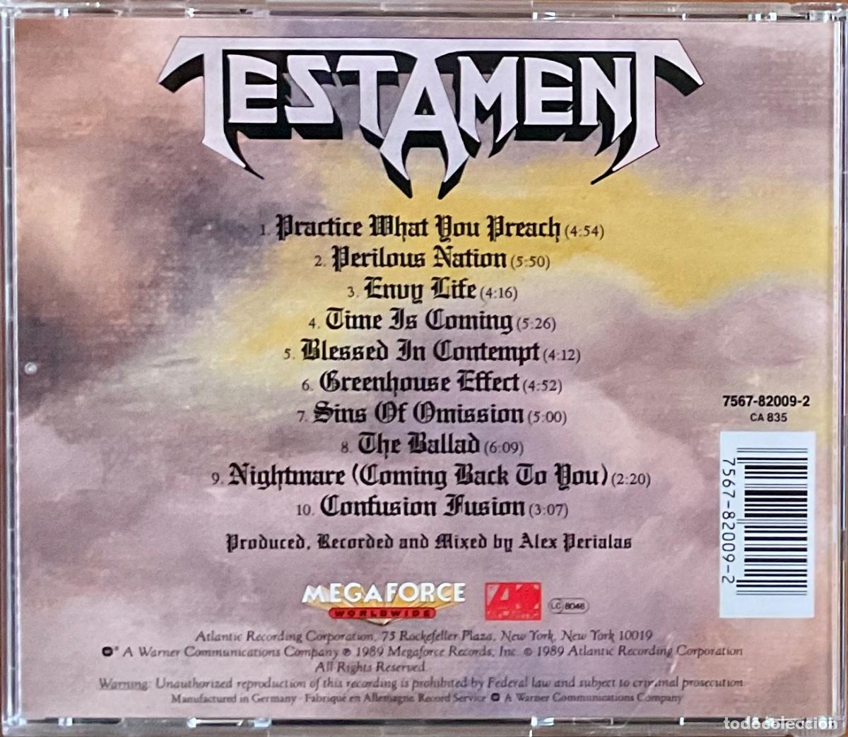 CDs de m&uacute;sica: TESTAMENT - PRACTICE WHAT YOU PREACH - Foto 2
