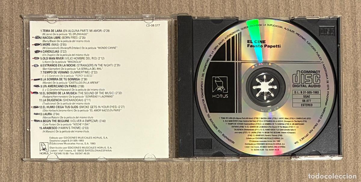 CDs de m&uacute;sica: Fausto Papetti. El Cine (0868CD) - Foto 3
