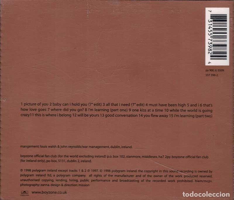 CDs de m&uacute;sica: Boyzone - Where We Belong. CD - Foto 2