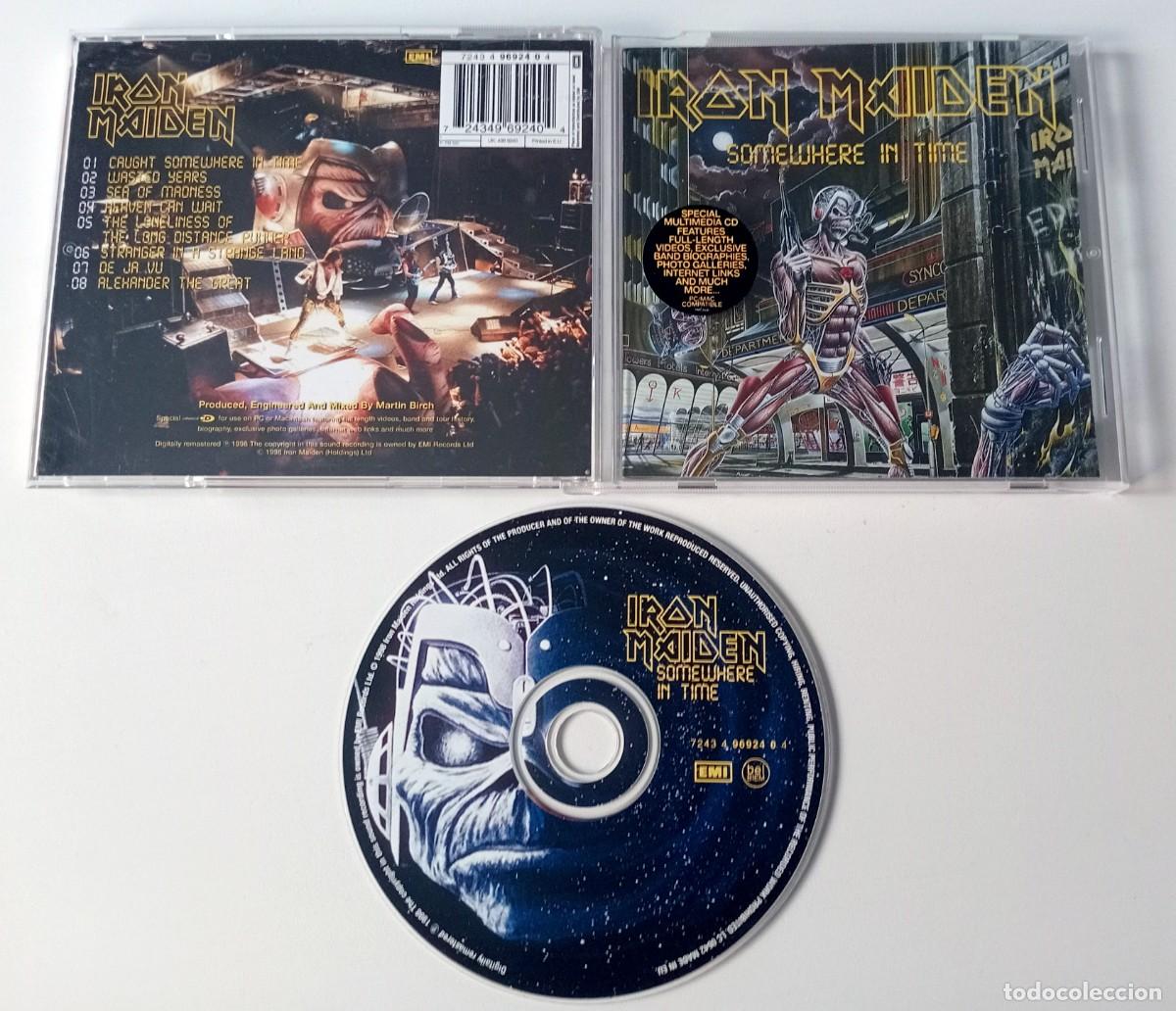 CDs de m&uacute;sica: CD IRON MAIDEN - SOMEWHERE IN TIME - Foto 2