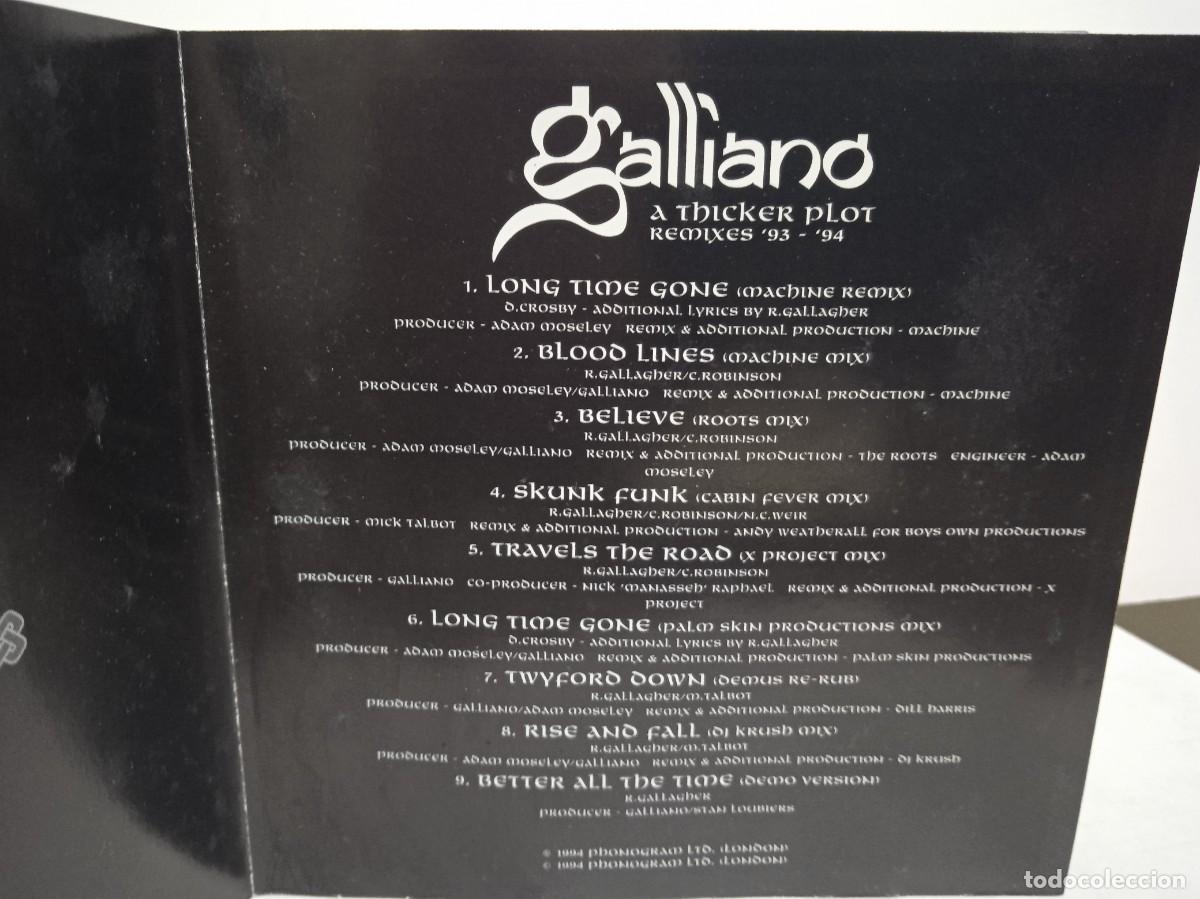 CDs de m&uacute;sica: Galliano - A Thicker Plot (Remixes 93-94) - CD - 1994 - UK - Foto 6