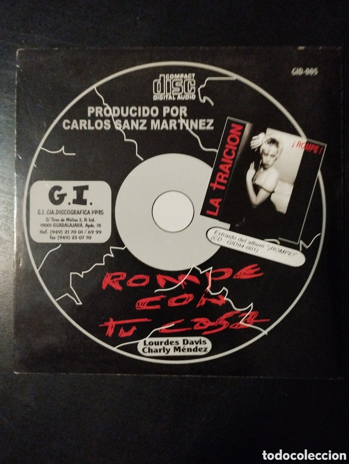 CDs de m&uacute;sica: LA TRAICI&Oacute;N - ROMPE CON TU CASA CD SINGLE 1995 - Foto 2