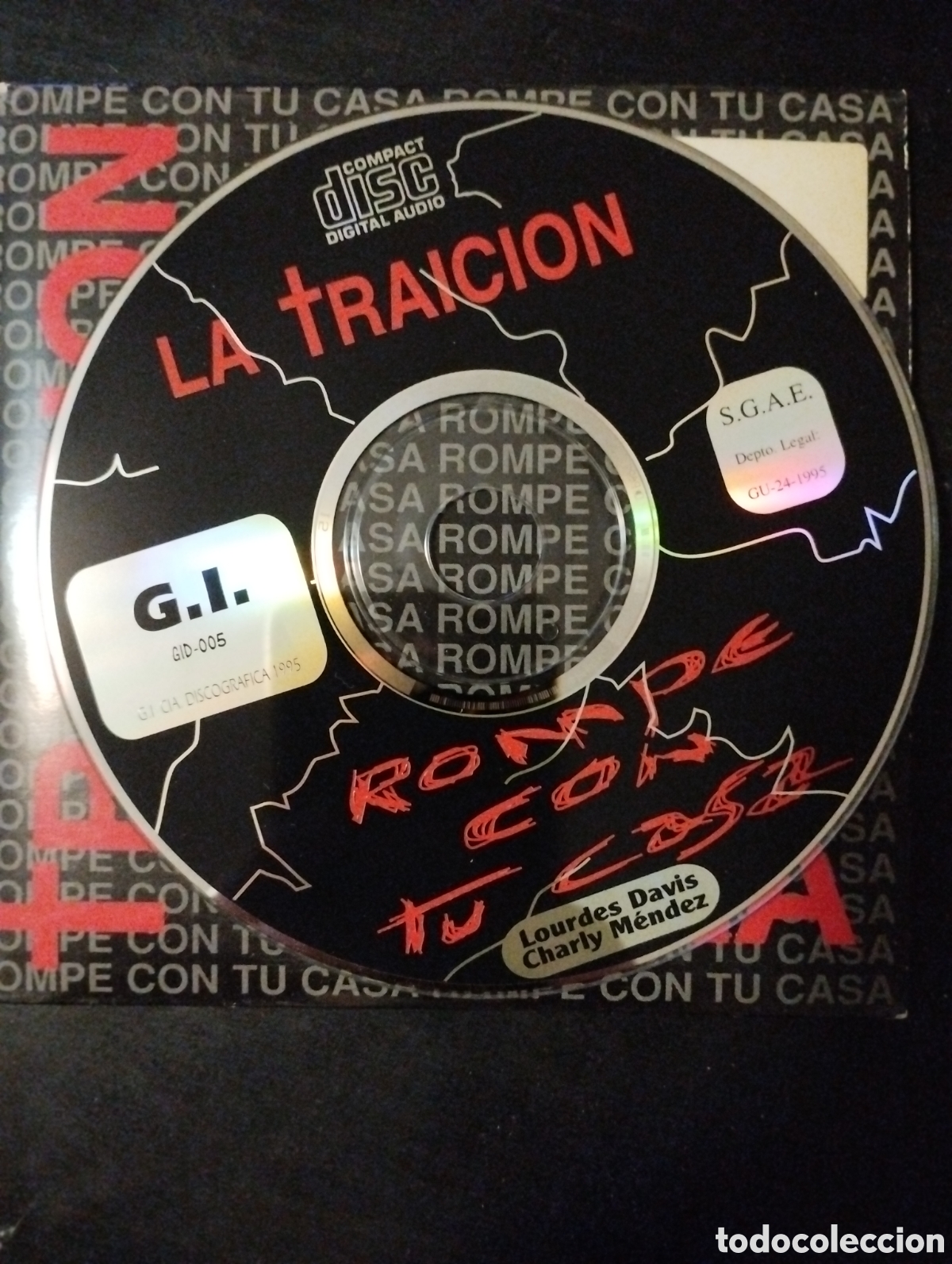 CDs de m&uacute;sica: LA TRAICI&Oacute;N - ROMPE CON TU CASA CD SINGLE 1995 - Foto 3
