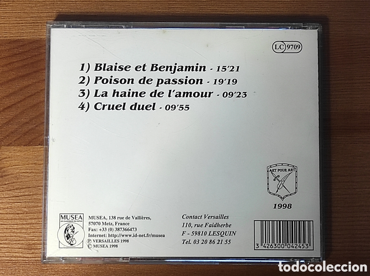 CDs de m&uacute;sica: Versailles - Blaise et Benjamin.Musea CD - Foto 2