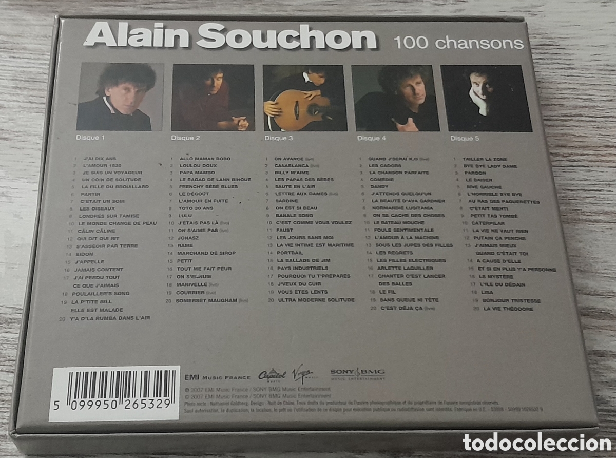 CDs de m&uacute;sica: ALAIN SOUCHON - 100 CHANSONS - 5 CD - Foto 2