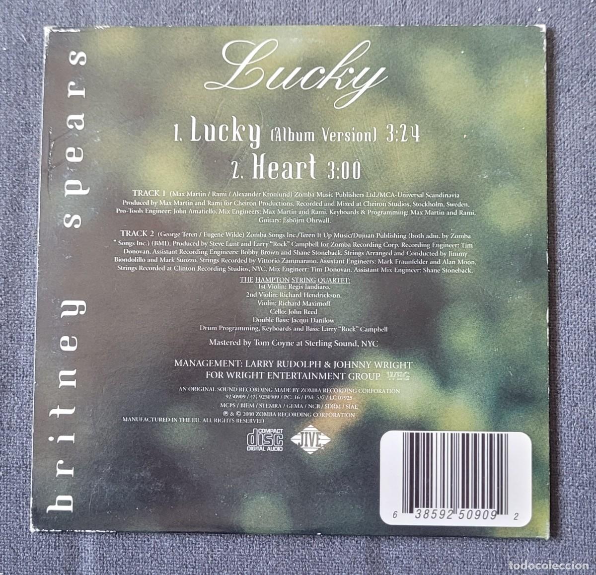 CDs de m&uacute;sica: BRITNEY SPEARS LUCKY CD single 2 canciones 2000 - Foto 2