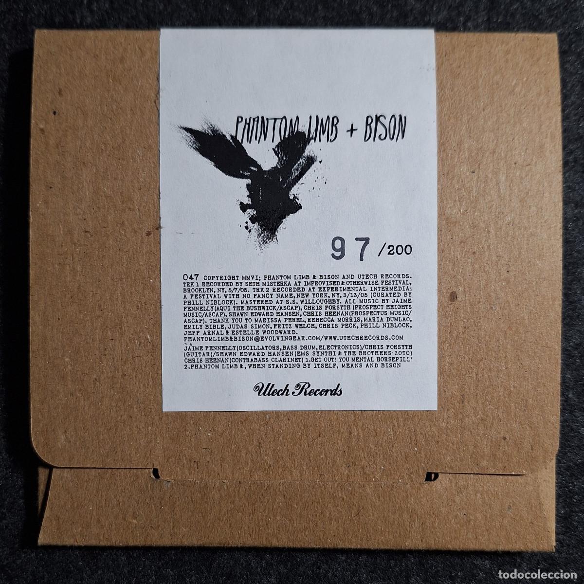 CDs de m&uacute;sica: Phantom Limb + Bison - CDr [Utech Records, 2006] Noise Experimental Ambient - Foto 1