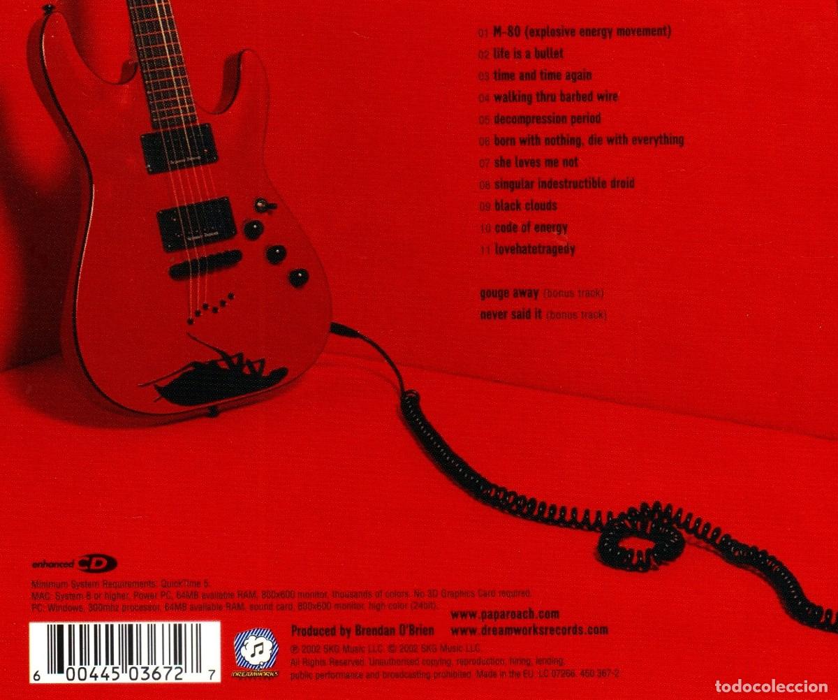 CDs de m&uacute;sica: �T858 - PAPA ROACH. LOVEHATETRAGEDY. CD. - Foto 2