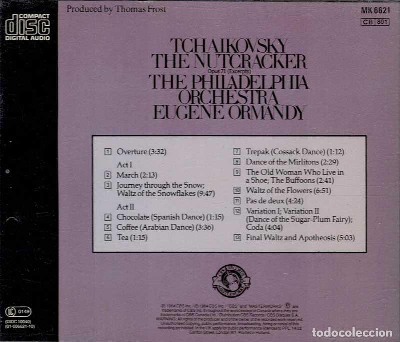 CDs de m&uacute;sica: Tchaikovsky, The Philadelphia Orchestra, Eugene Ormandy - The Nutcracker. CD - Foto 2