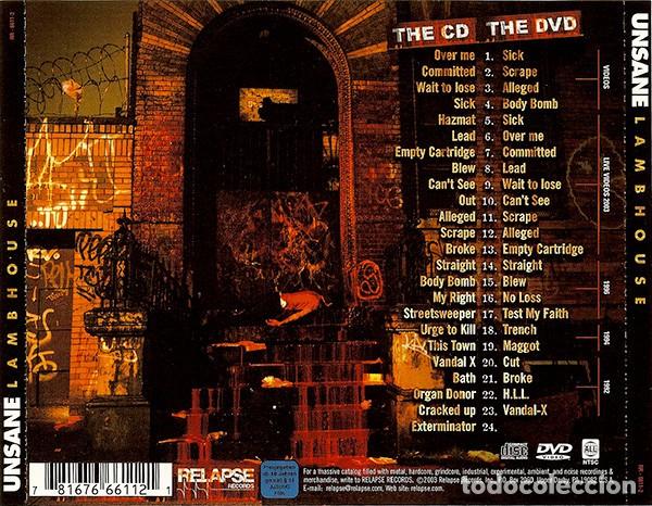 CDs de m&uacute;sica: Unsane &ndash; Lambhouse - Hardcore, Noise - CD+DVD - Compilation - Foto 2