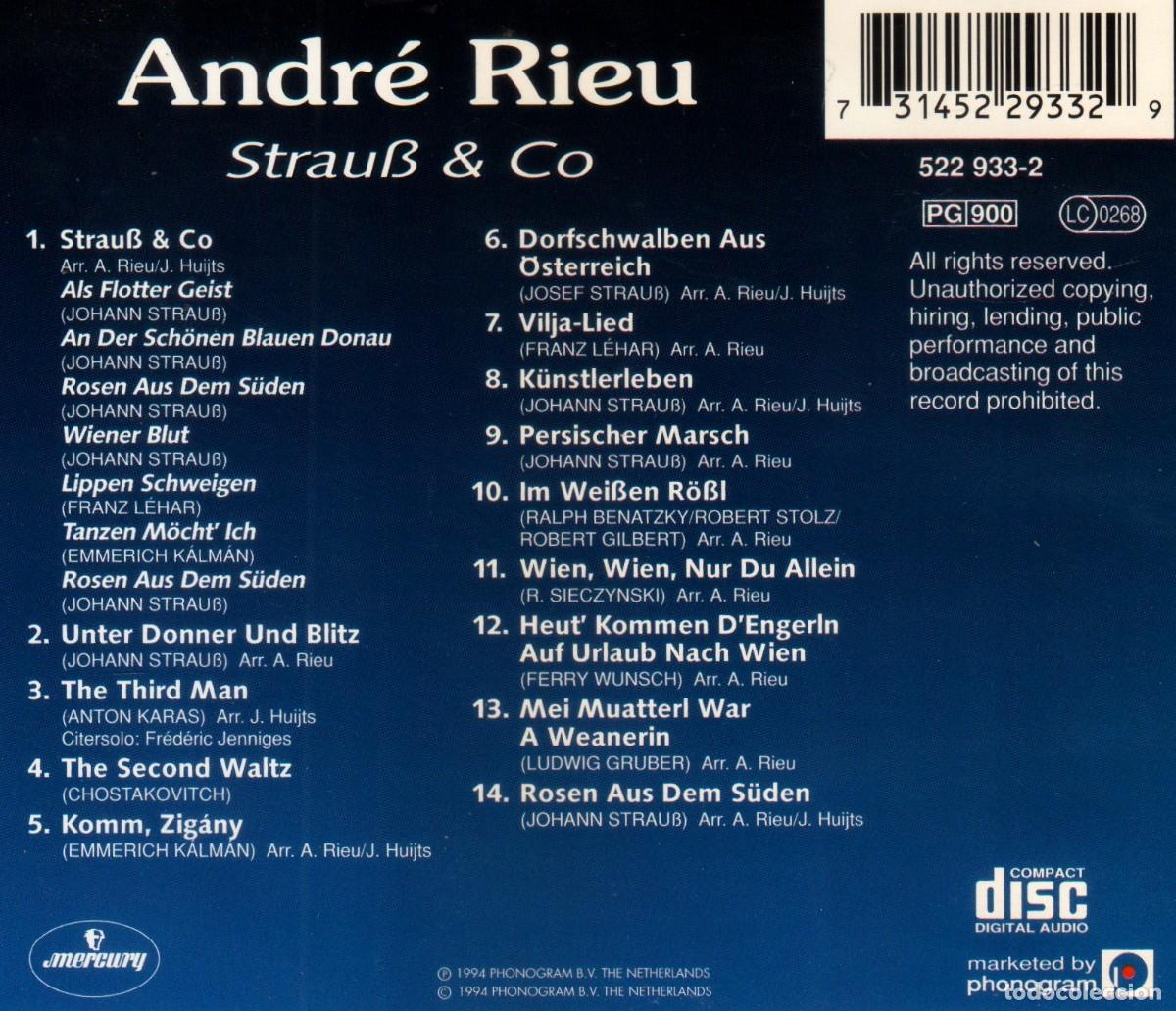 CDs de m&uacute;sica: �T922 - ANDRE RIEU. STRAUSS & CO. CD. - Foto 2