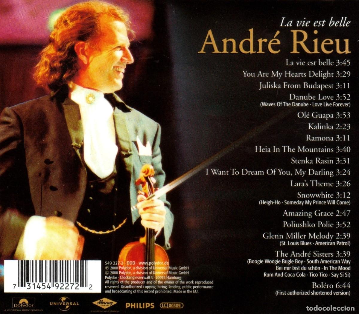 CDs de m&uacute;sica: �T920 - ANDRE RIEU. LA VIE EST BELLE. CD. - Foto 2