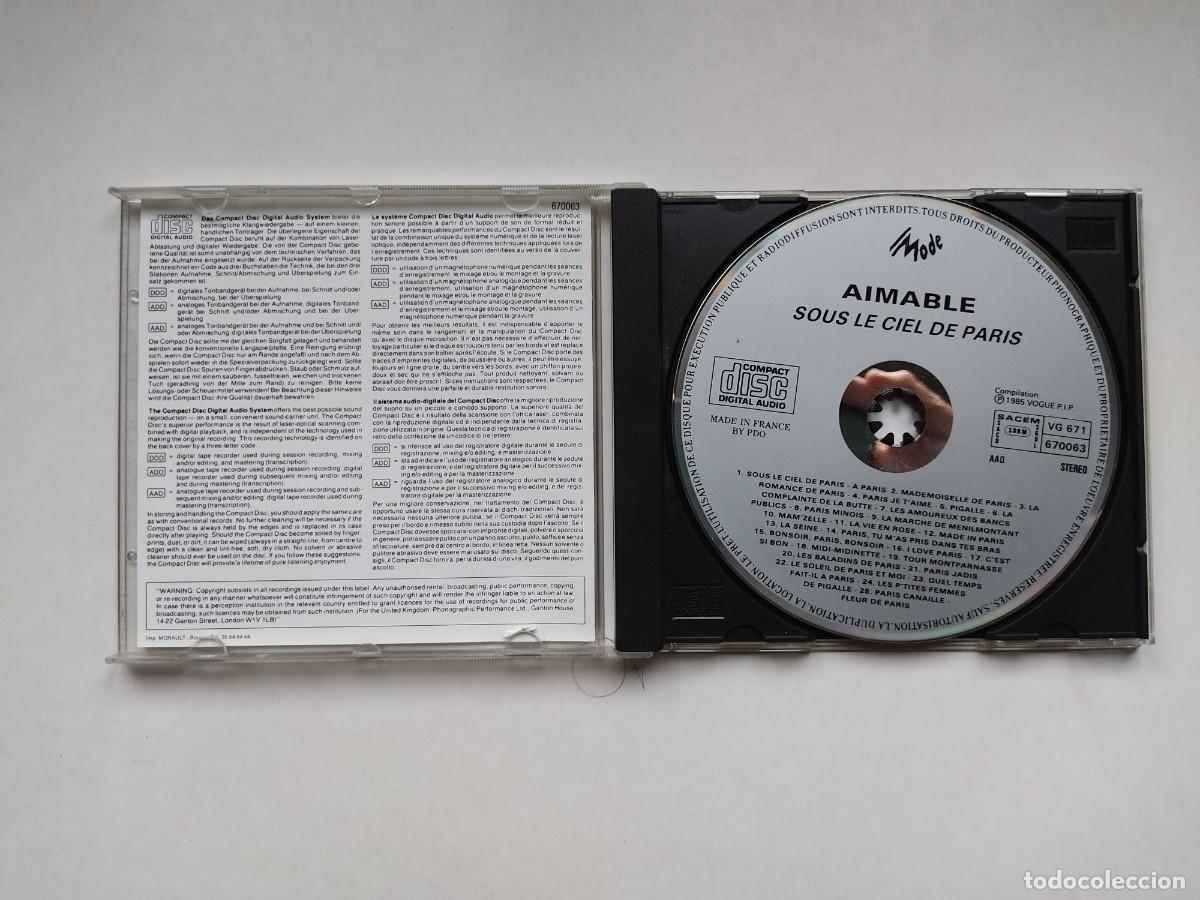 CDs de m&uacute;sica: Aimable / Sous le ciel de Paris. 1 CD. - Foto 2