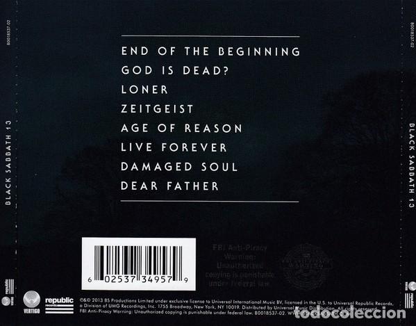 CDs de m&uacute;sica: Black Sabbath &rdquo;13&rdquo; - CD americano - Foto 2