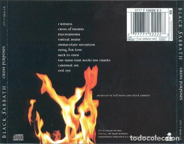 CDs de m&uacute;sica: Black Sabbath &rdquo;Cross Purposes&rdquo; CD - Foto 3