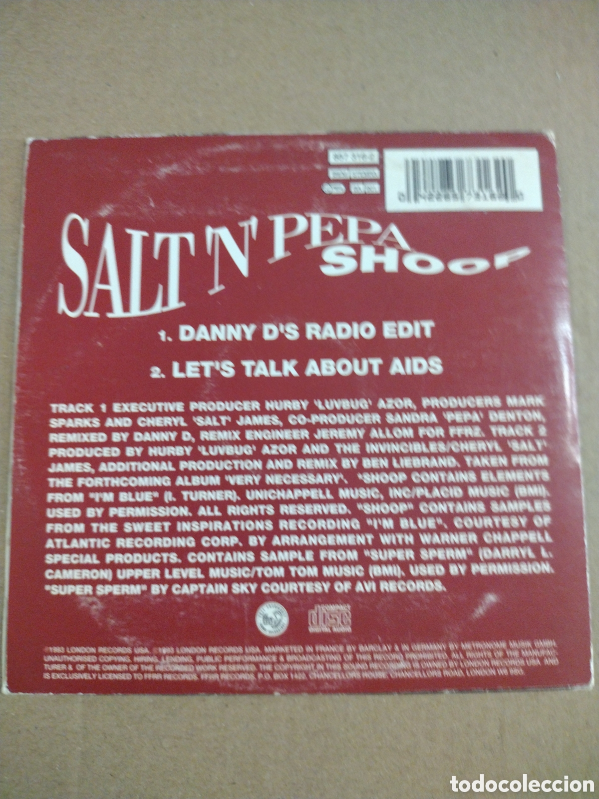 CDs de m&uacute;sica: Saltn Pepa Shoop. (2 TRacks). CD - Foto 2