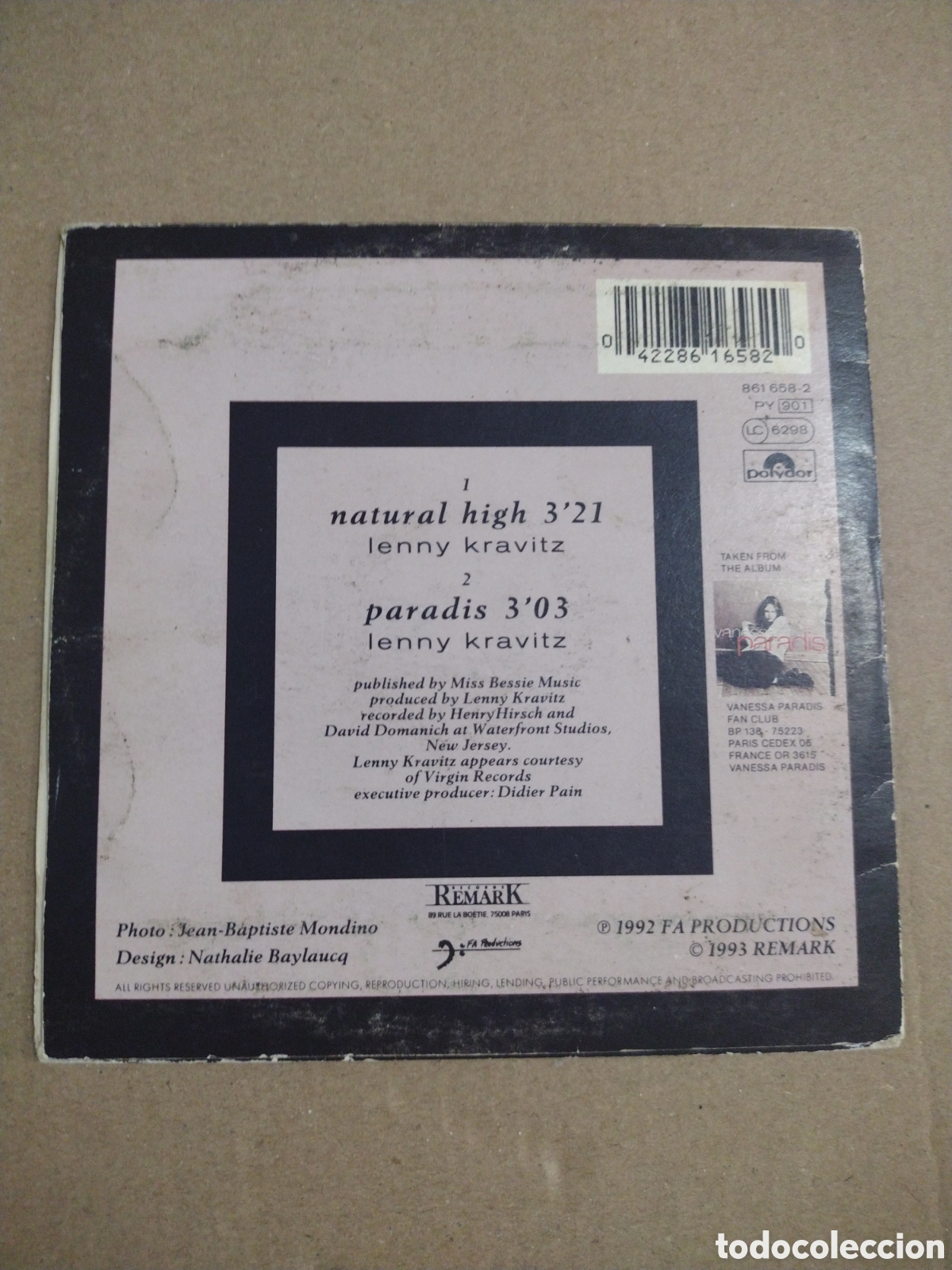 CDs de m&uacute;sica: SINGLE - VANESSA PARADIS - NATURAL CD - Foto 2