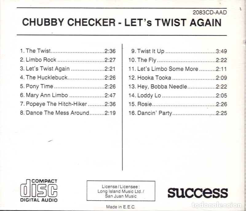 CDs de m&uacute;sica: Chubby Checker - Lets Twist Again. CD - Foto 2