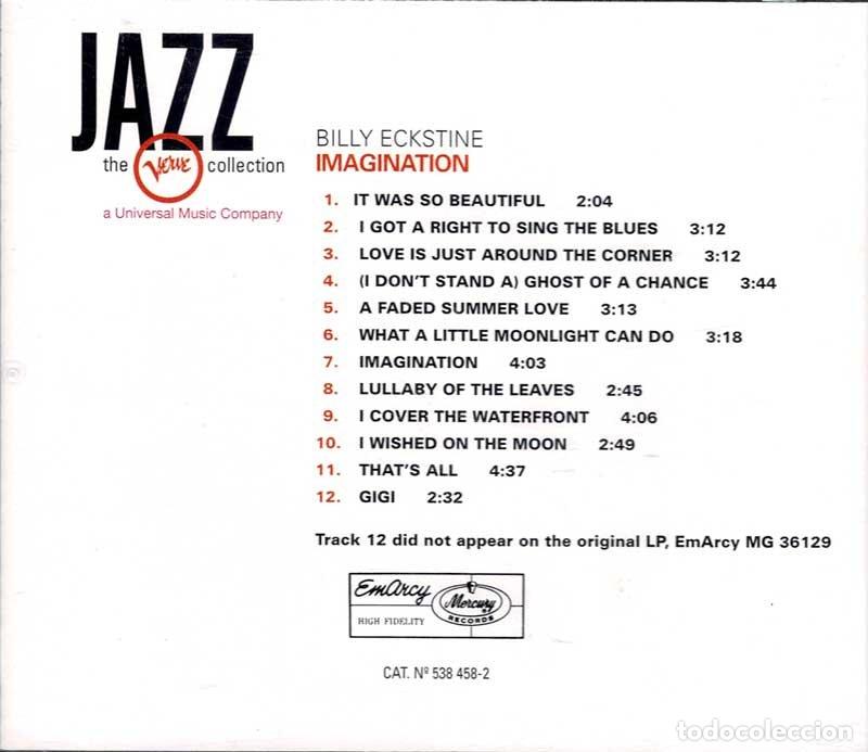 CDs de m&uacute;sica: Billy Eckstines - Imagination. CD - Foto 2