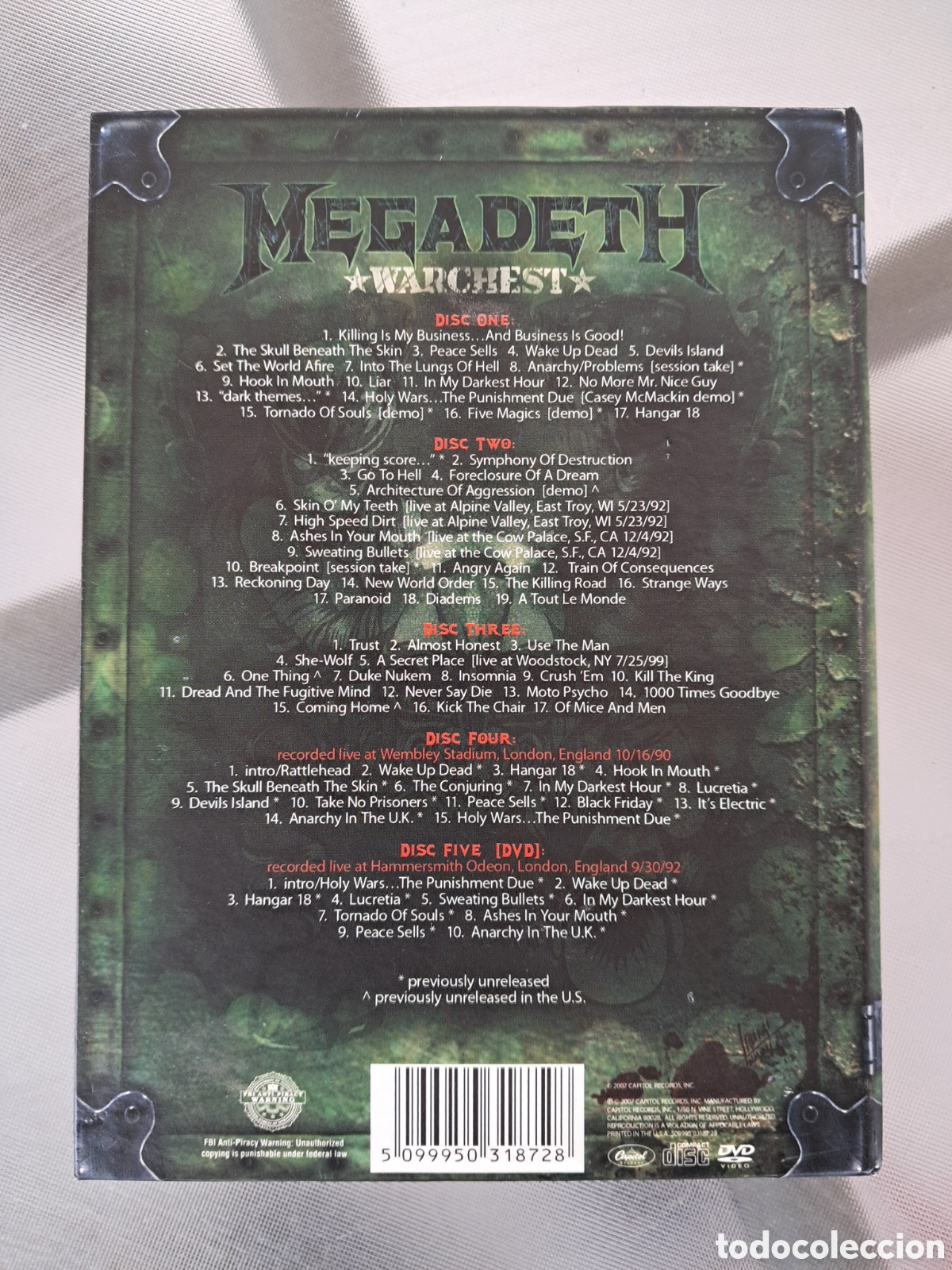 CDs de m&uacute;sica: Megadeth Warchest 2007 - Foto 3