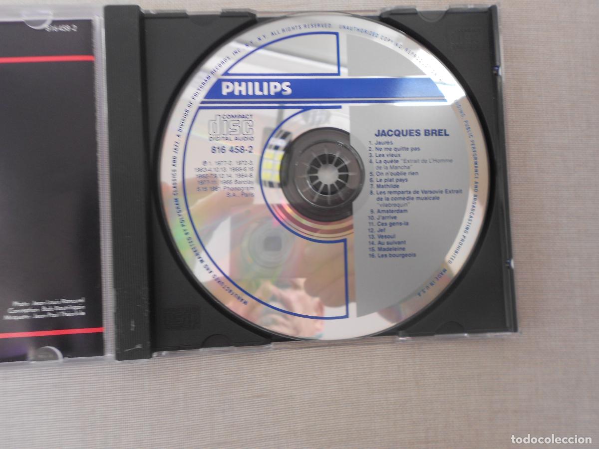 CDs de m&uacute;sica: JACQUES BREL - MASTER SERIE - PHILIPS - 1977 - NE QUITE PAS - CD - Foto 2