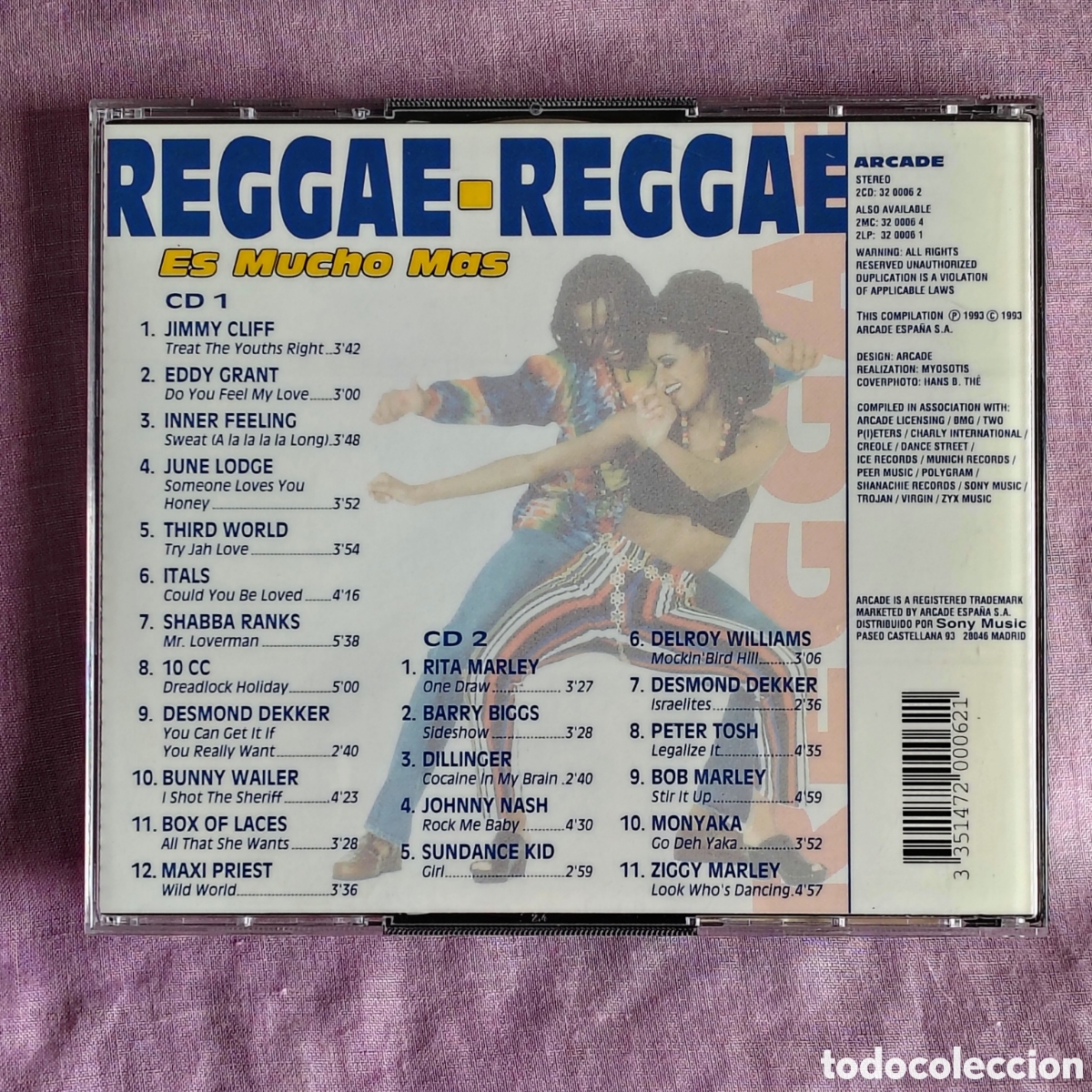 CDs de m&uacute;sica: Reggae-Reggae Es Mucho M&aacute;s - Arcade 2CD - Foto 5