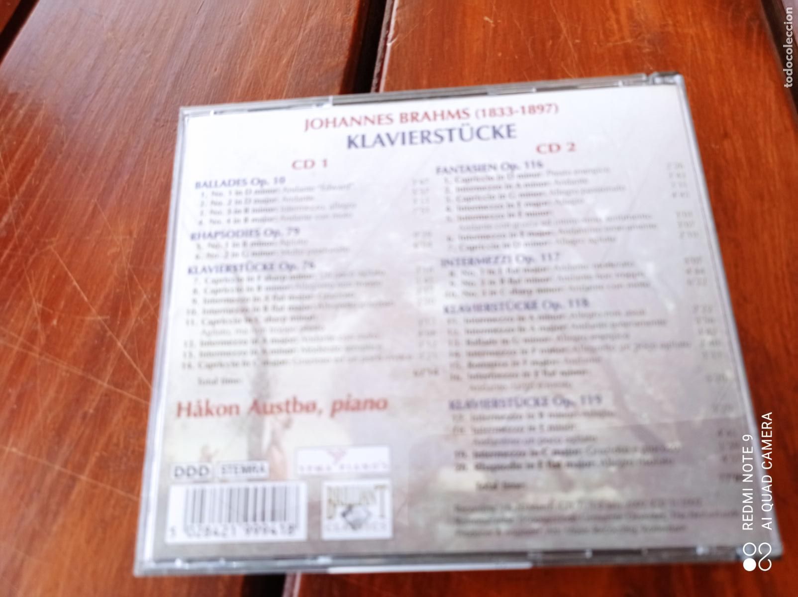 CDs de m&uacute;sica: BRAMS. KLAVIERST&Uuml;CKE. 2 CDS. CON ENCARTE. - Foto 2