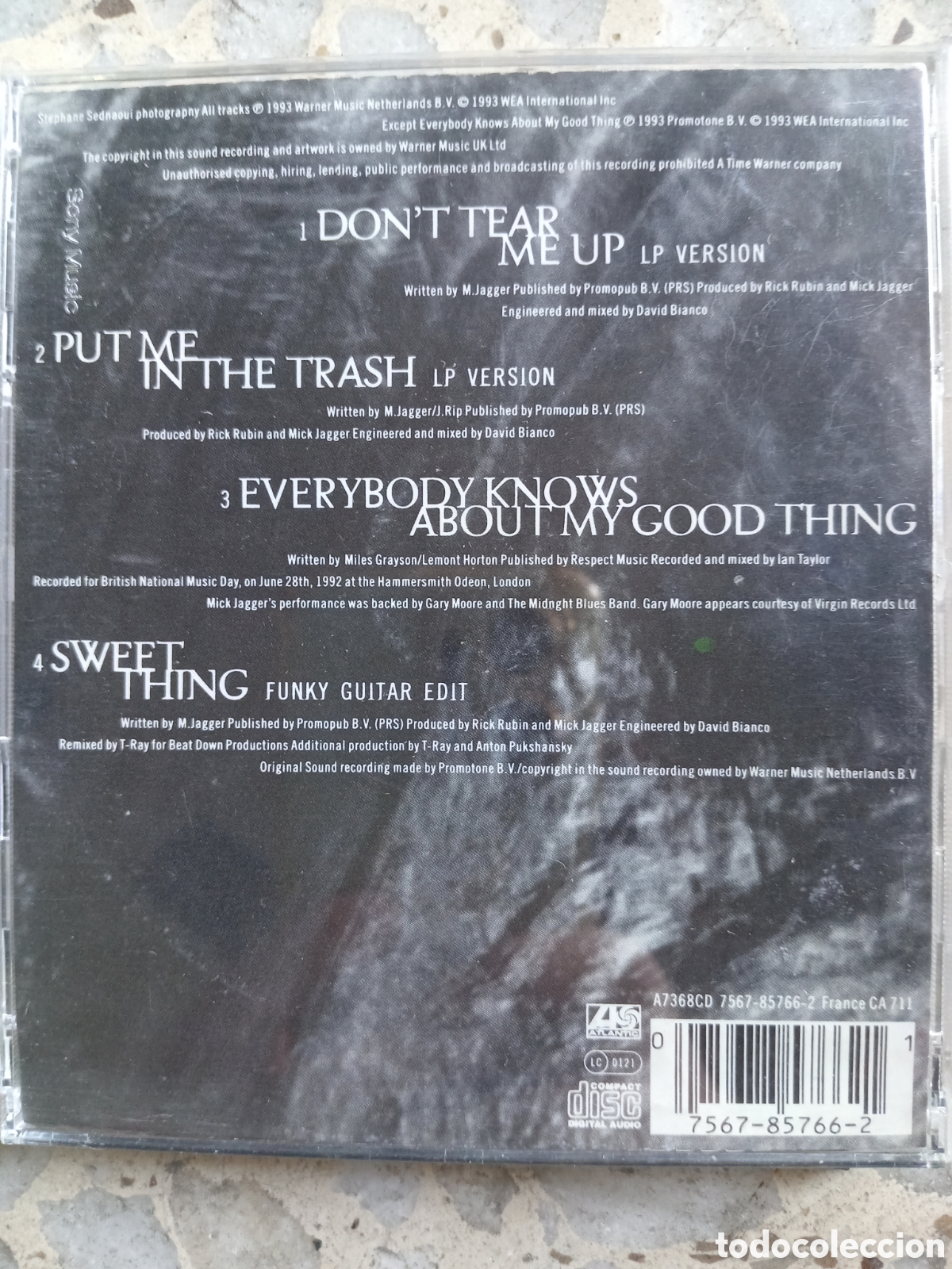 CDs de m&uacute;sica: CD SINGLE 4 TEMAS MICK JAGGER DONT TEAR ME UP - Foto 2