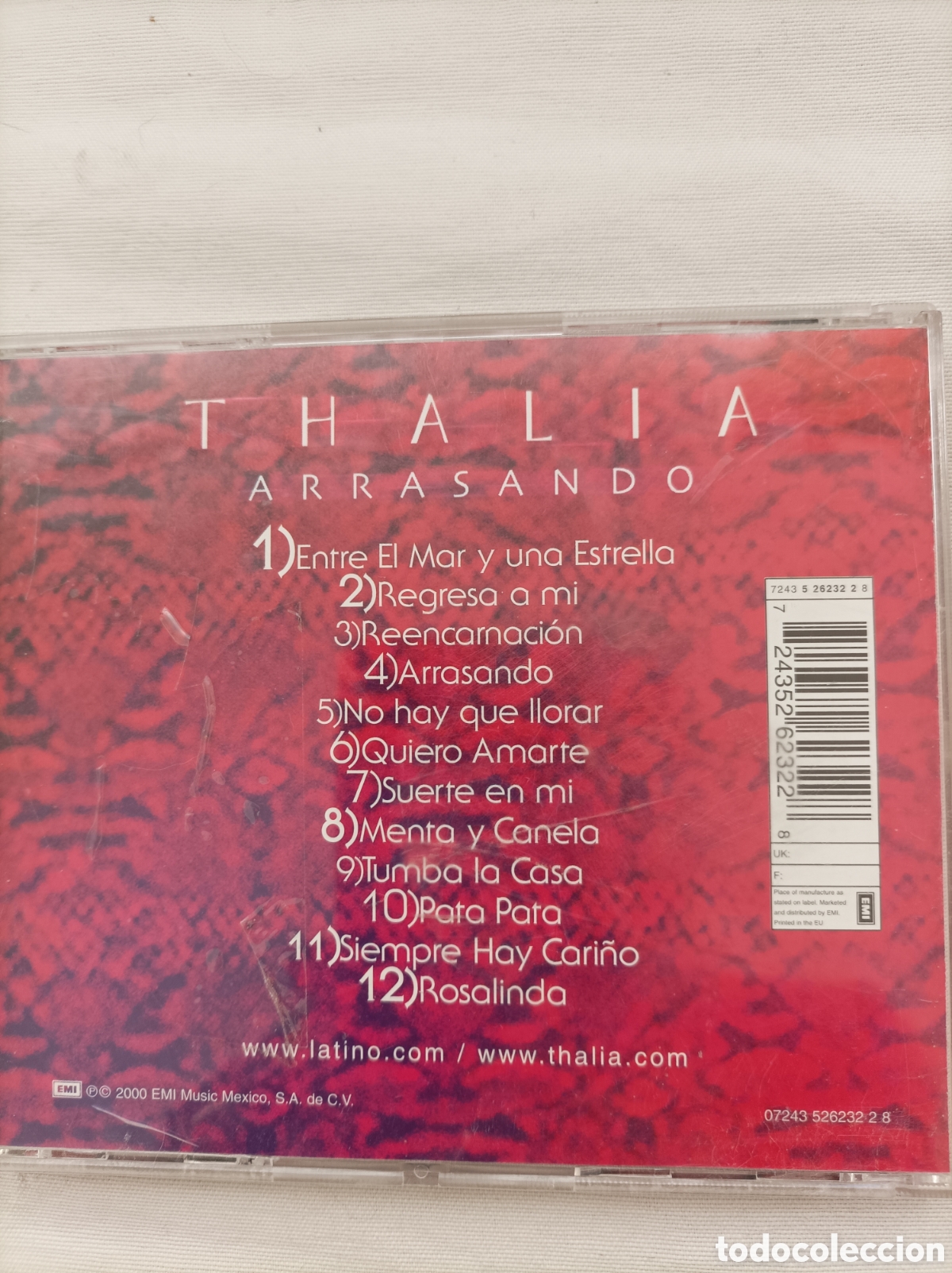 CDs de m&uacute;sica: Thal&iacute;a. Arrasando. Cd - Foto 2