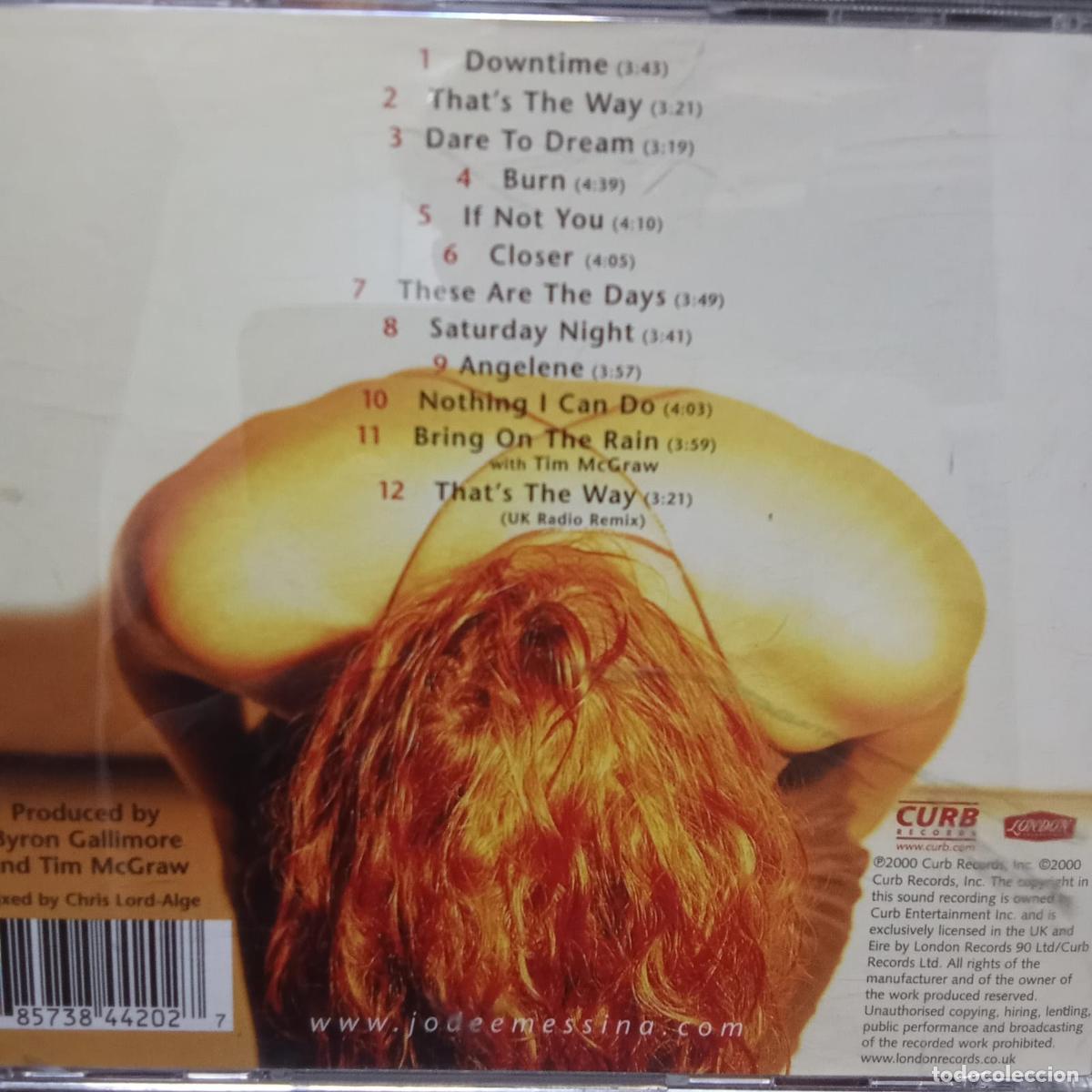CDs de m&uacute;sica: JO DEE MESSINA, BURN. CD Folk Rock - Foto 2
